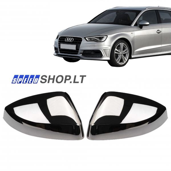 AUDI A3 8V chromuoti veidrodėlių gaubtai